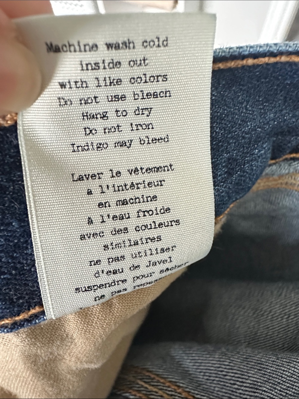 rag & bone Dark Blue Cropped Wide-Leg Jeans - Picture 6 of 6